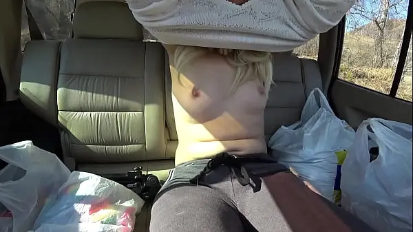 Mature MILF Changes Sexy Outfits in Car, Flashes Big Ass & Hairy Pussy