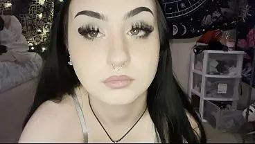 Goth Babe's New Lingerie Tease - Fat Ass Showoff